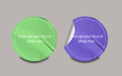 Sticker Mockup PSD Template Design -Tm 51