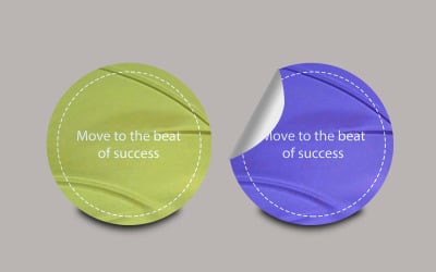 Sticker Mockup PSD Template Design -Tm 52