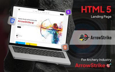 ArrowStrike - Šablona vstupní stránky HTML5 Bootstrap klubu lukostřelby