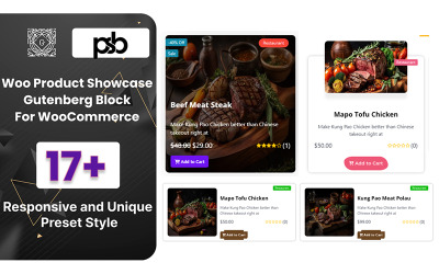 Bloco de apresentação de produtos WooCommerce Plugin WordPress para Gutenberg