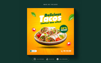 Food Discount  Social Media Template