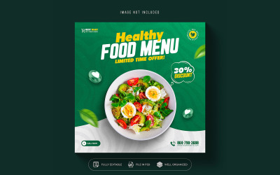 Food Menu Social Media  Template
