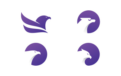 Illustrazione vettoriale del design dell&amp;#39;icona del logo dell&amp;#39;aquila V14