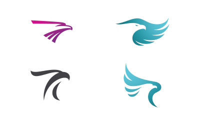 Illustrazione vettoriale del design dell&amp;#39;icona del logo dell&amp;#39;aquila V15