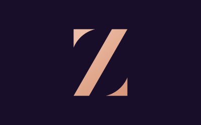 Logo-Vektorvorlage für den Buchstaben Z. Design des kreativen Anfangslogos des Buchstabens Z V1