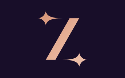 Logo-Vektorvorlage für den Buchstaben Z. Design des kreativen Anfangslogos des Buchstabens Z V8