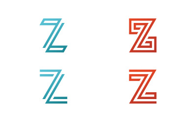 Modello vettoriale del logo della lettera Z. Design creativo Logo iniziale della lettera Z V15