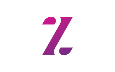 Modello vettoriale del logo della lettera Z. Design creativo Logo iniziale della lettera Z V2
