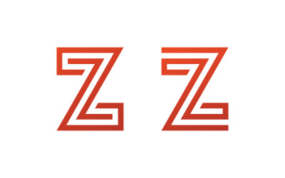 Modello vettoriale del logo della lettera Z. Design creativo Logo iniziale della lettera Z V5