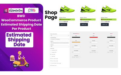 Odhadované datum dodání produktu WordPress Plugin pro WooCommerce