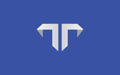 Plantilla de diseño de logotipo de diamante T