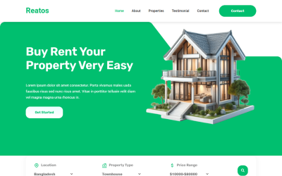 Reatos | Real Estate HTML målsidamall