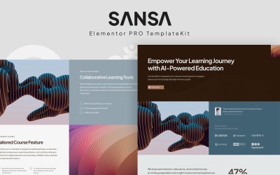 SANSA - Een moderne AI-startup of bureauwebsite