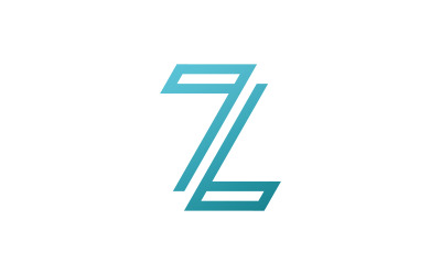 Z harfi logo vektör şablonu. Tasarım Yaratıcı Z harfi ilk logo V12