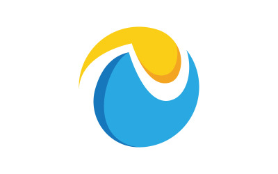 Dynamic Water wave icon vector illustration design logo v.34