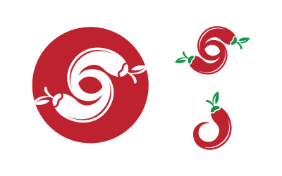 Hot Chili pepper icon logo Template vector Illustration v.4