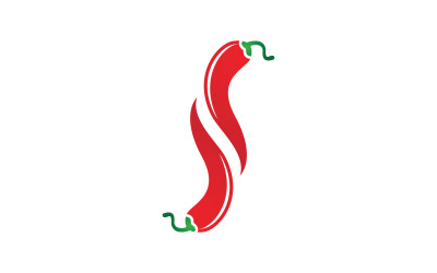 Hot Chili Pepper Symbol Logo Vorlage Vektor Illustration v.17