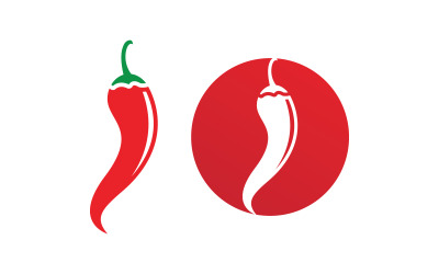 Modèle de logo d&amp;#39;icône de piment fort Illustration vectorielle v.15