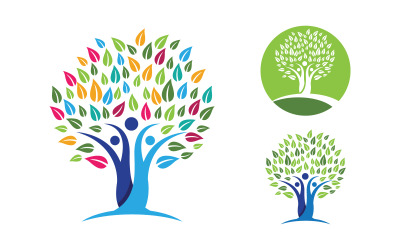 Modello di progettazione dell&amp;#39;illustrazione dell&amp;#39;icona vettoriale dell&amp;#39;albero genealogico v.3