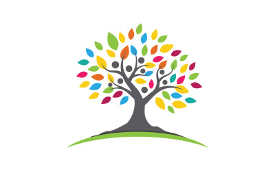 Modello di progettazione dell&amp;#39;illustrazione dell&amp;#39;icona vettoriale dell&amp;#39;albero genealogico v.4