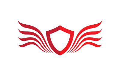 Icona dell&amp;#39;ala di falco aquila Modello logo illustrazione design v.28