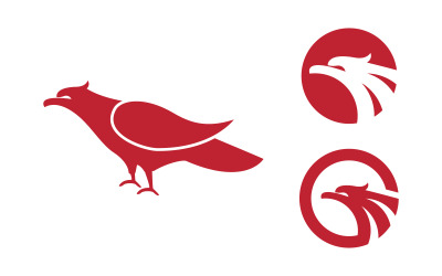 Icona dell&amp;#39;ala di falco aquila Modello logo illustrazione design v.33