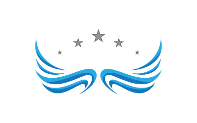 Modello di icona dell&amp;#39;ala di falco aquila logo illustrazione design v.27