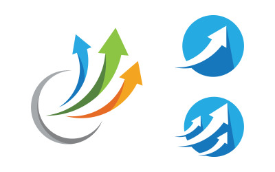 Modello di progettazione dell&amp;#39;illustrazione del logo dell&amp;#39;icona del servizio di finanza aziendale v.12