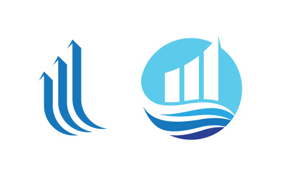 Modello di progettazione dell&amp;#39;illustrazione del logo dell&amp;#39;icona del servizio di finanza aziendale v.15