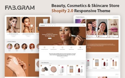 FabGram – Lenyűgöző Shopify-téma sminkkészletekhez és kozmetikumokhoz