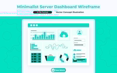 Maquette de tableau de bord minimaliste – Concept d&amp;#39;interface utilisateur Web