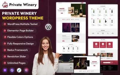 Soukromé vinařství Elementor téma WordPress