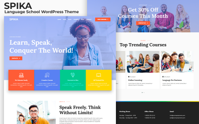 SPIKA - Dil Okulu ve Kurs Eğitim WordPress Teması