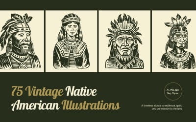 Set di icone di arte nativa americana