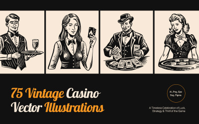 Vintage Casino Vectorset