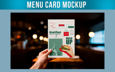 a Menu Card Mockup in Hand