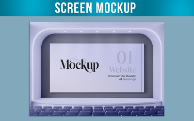Auditorium Screen Mockup or Cinema Theater