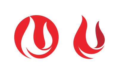 Flames Logo icon illustration vector design template v.35