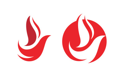 Flames Logo icon illustration vector design template v.36