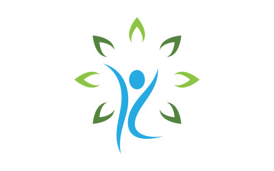 Healthy life Human character logo sign illustration v.183