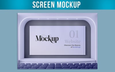 Макет экрана зрительного зала или кинотеатра