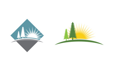 Cedar Tree icon Logo vektorillustration designmall v.6