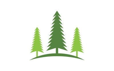 Cedar Tree icon Logo vektorillustration designmall v.7