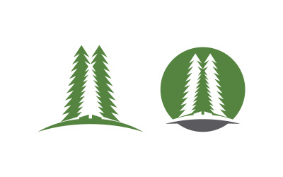 Cederboom pictogram Logo vector illustratie ontwerp sjabloon v.5