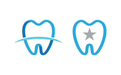 Modello di progettazione vettoriale dell&amp;#39;icona del logo per l&amp;#39;assistenza medica odontoiatrica v.48