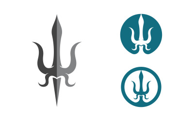 Trident Armor Vektorové ilustrace Ikona Logo šablony design v.24