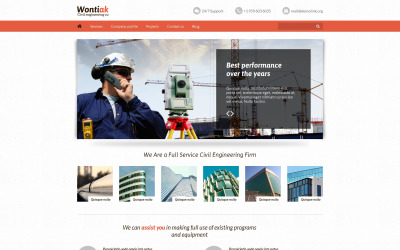 İnşaat Mühendisliği Duyarlı Web Sitesi Şablonu