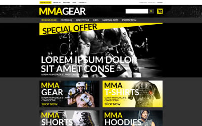 Modèle VirtueMart de MMA Gear Store