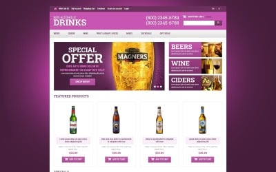 Modelo OpenCart responsivo para alimentos e bebidas
