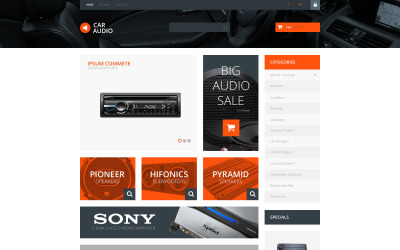 Responsywny szablon PrestaShop Sklep car audio #51230